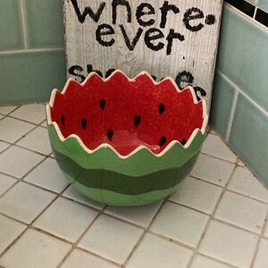 Pier 1 Watermelon Bowl - Red and Green